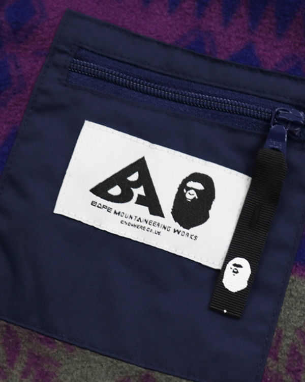 Dětské Bundy Bape Snow Pattern Stand Collar Fialové | 96570FIEC