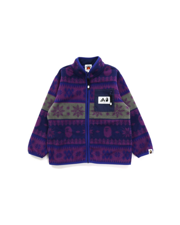 Dětské Bundy Bape Snow Pattern Stand Collar Fialové | 96570FIEC