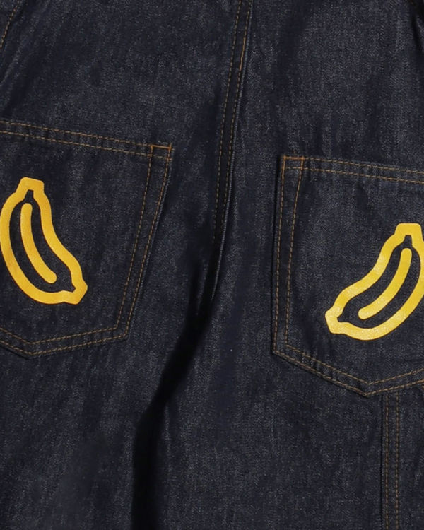 Dětské Kalhoty Bape Milo Friends Denim Dungaree Blankyt | 37925ESKU