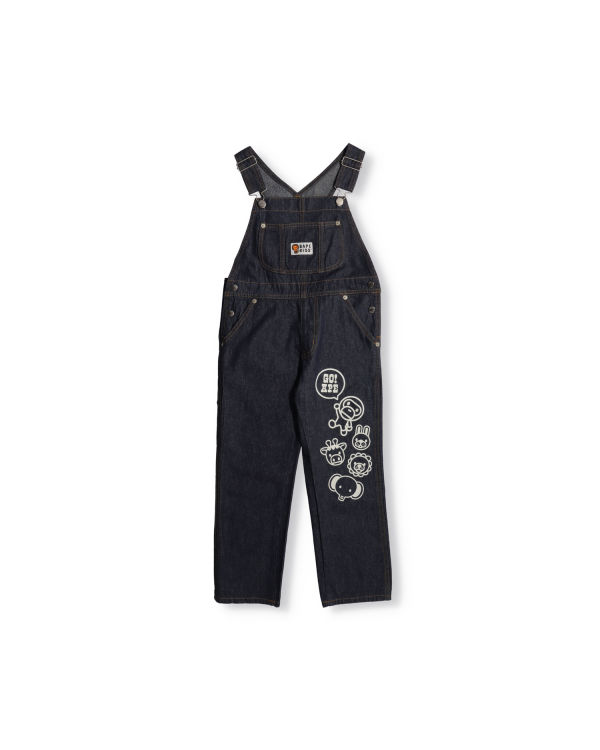 Dětské Kalhoty Bape Milo Friends Denim Dungaree Blankyt | 37925ESKU