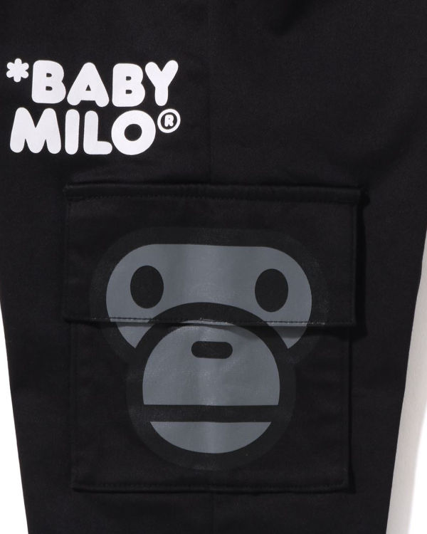 Dětské Kalhoty Bape Milo Side Pocket Face Černé | 16498RGQD