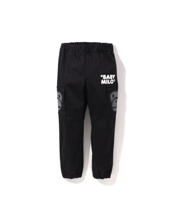 Dětské Kalhoty Bape Milo Side Pocket Face Černé | 16498RGQD