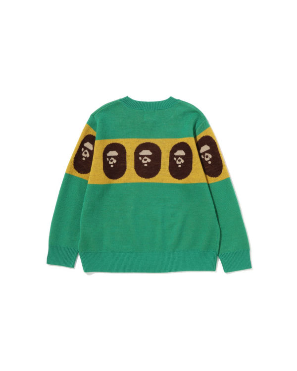 Dětské Knitwear Bape Ape Head Světle Zelene | 04826ULBR