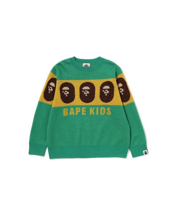 Dětské Knitwear Bape Ape Head Světle Zelene | 04826ULBR