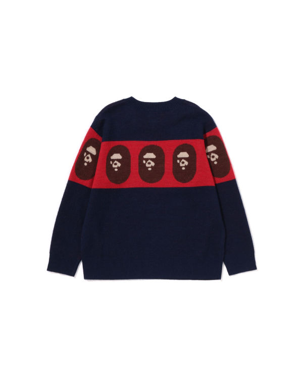 Dětské Knitwear Bape Ape Head Tmavě Blankyt Blankyt | 97128CJVR