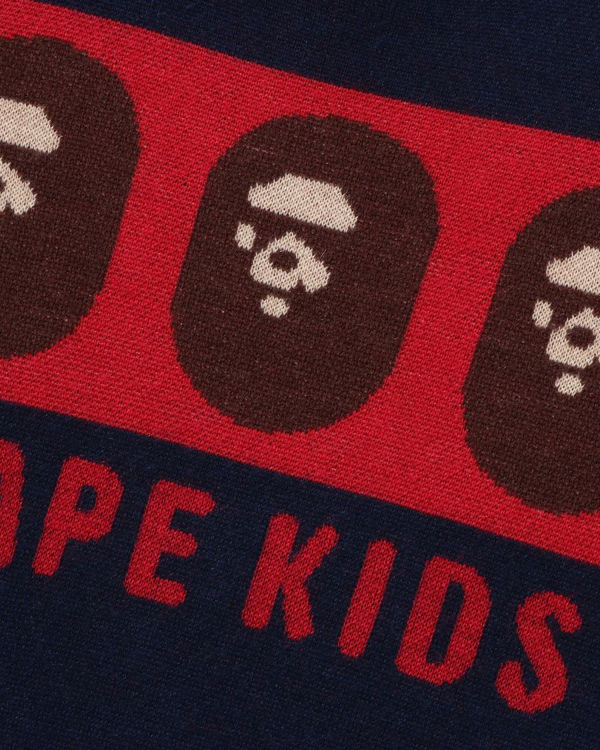 Dětské Knitwear Bape Ape Head Tmavě Blankyt Blankyt | 97128CJVR
