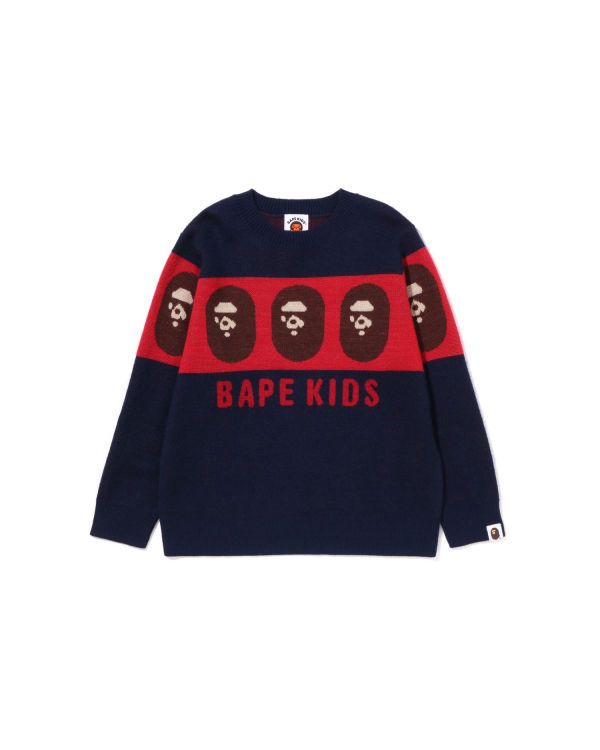 Dětské Knitwear Bape Ape Head Tmavě Blankyt Blankyt | 97128CJVR