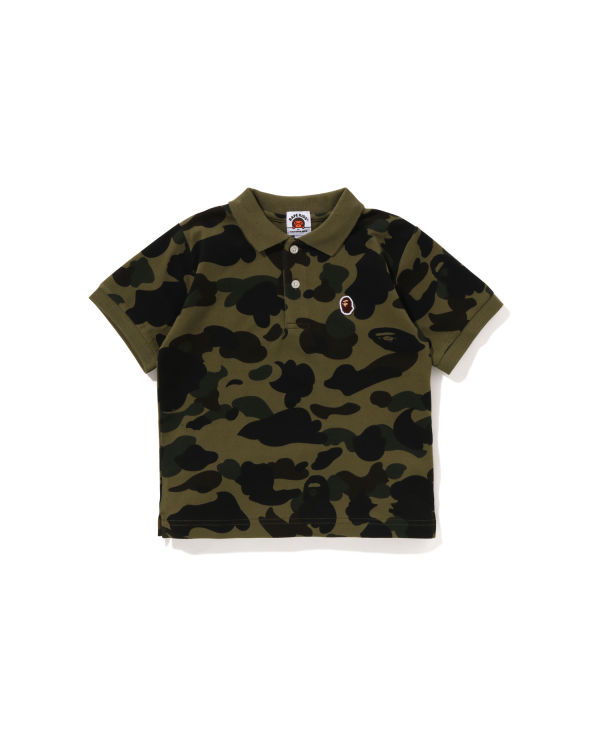 Dětské Košile Bape 1st Camo One Point Polo Zelene | 68012QZHN