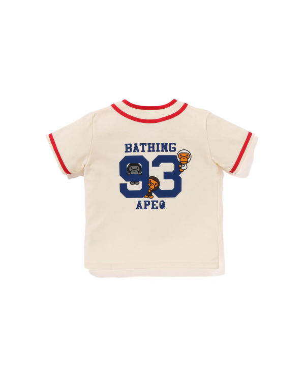 Dětské Košile Bape Milo Baseball Bílé | 38610EGQT