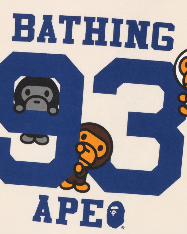 Dětské Košile Bape Milo Baseball Bílé | 38610EGQT