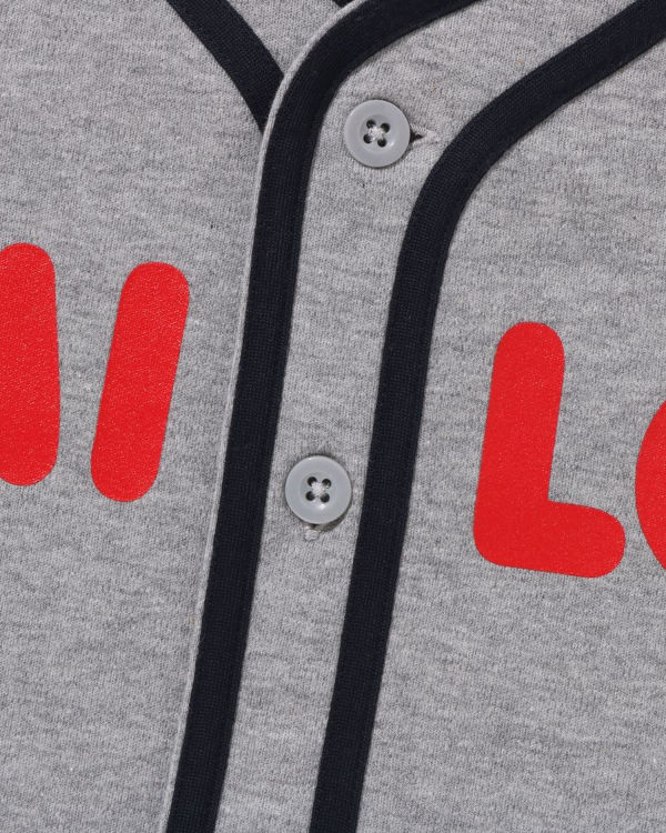 Dětské Košile Bape Milo Baseball Tmavě Šedé | 98465RCET