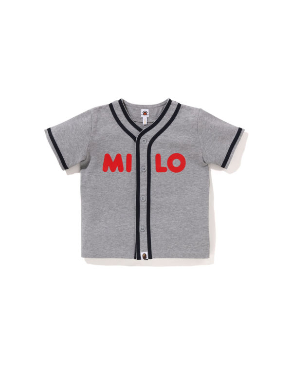 Dětské Košile Bape Milo Baseball Tmavě Šedé | 98465RCET