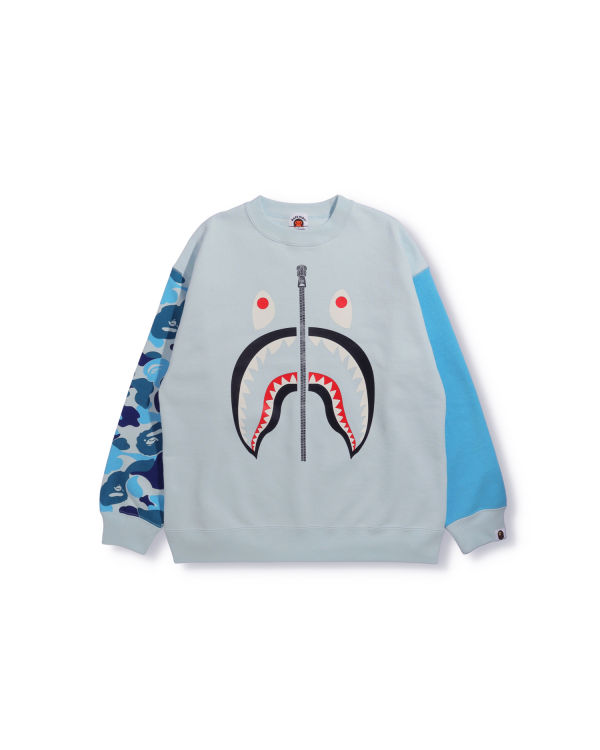 Dětské Mikiny Bape Big ABC Camo Shark Oversized Crew Neck Blankyt | 09842IMUD