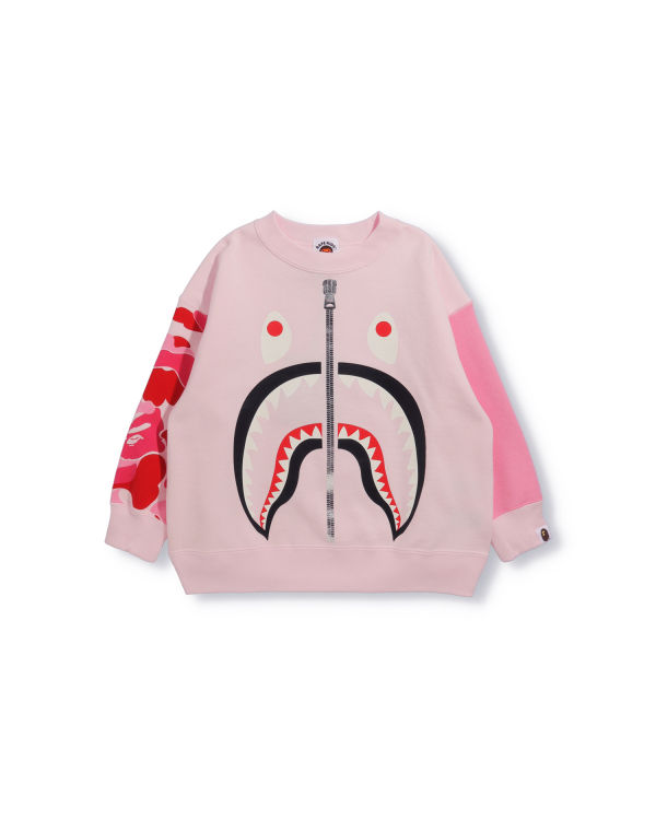 Dětské Mikiny Bape Big ABC Camo Shark Oversized Crew Neck Růžové | 92816AOWU