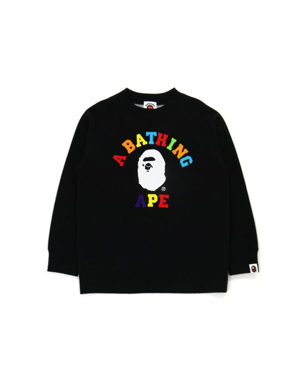Dětské Mikiny Bape College Applique Quilting Černé | 51647CMLU