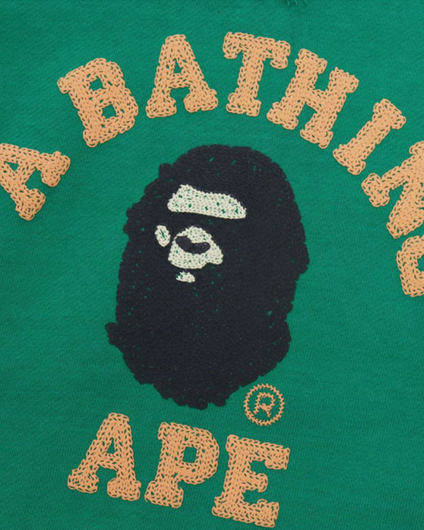 Dětské Mikiny Bape College Crewneck Zelene | 50249AFIZ