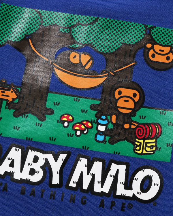 Dětské Mikiny Bape Milo Camo Hammock Crewneck Blankyt | 67590UVNC