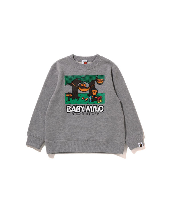 Dětské Mikiny Bape Milo Camo Hammock Crewneck Šedé | 92507GEQK