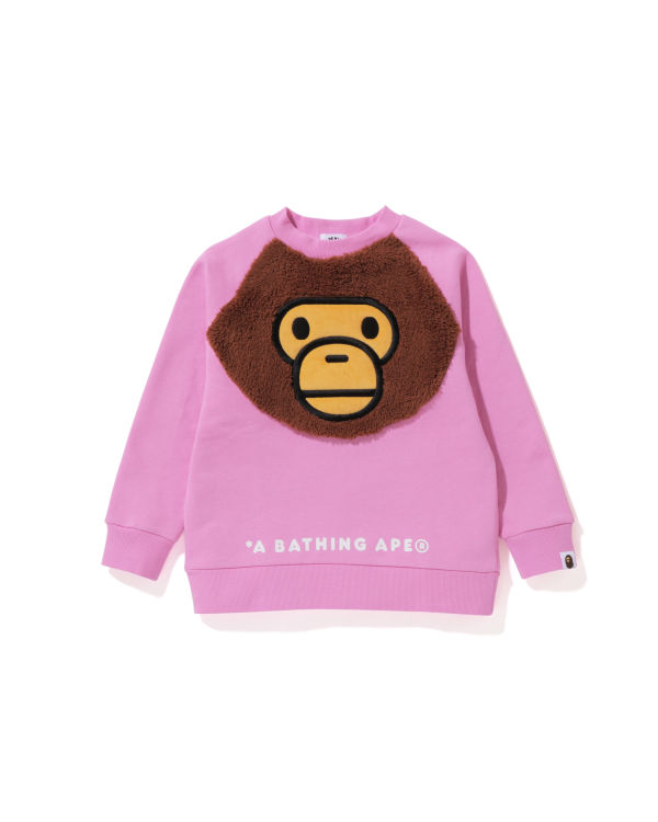 Dětské Mikiny Bape Milo Crewneck Růžové | 73014UXLB