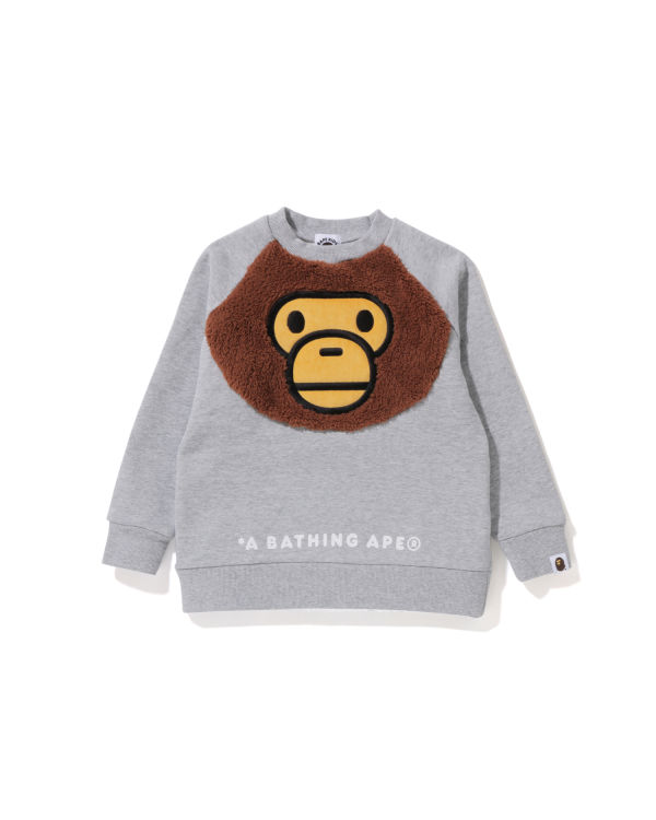 Dětské Mikiny Bape Milo Crewneck Šedé | 43268WDUM