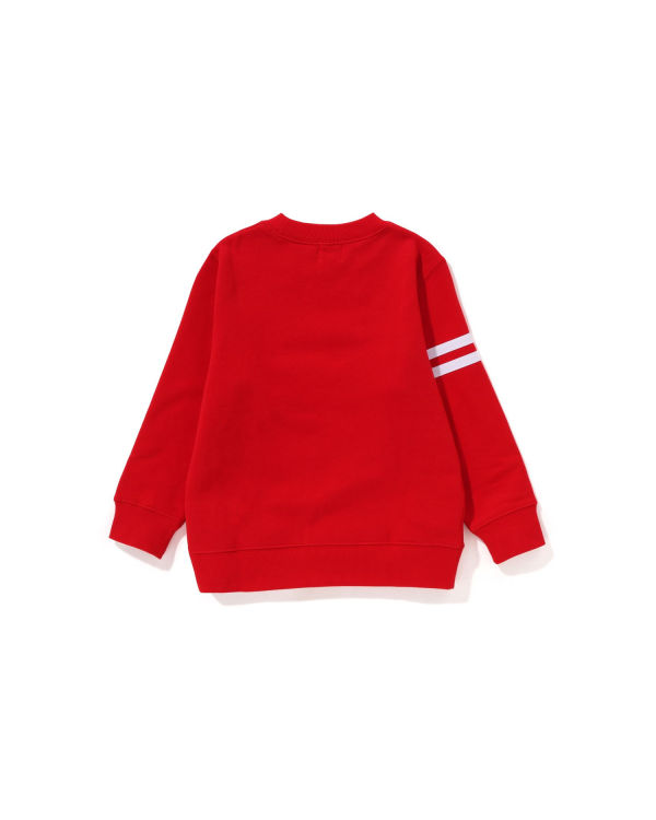Dětské Mikiny Bape Milo Emblem Crewneck Světle Červené | 42518ACUT