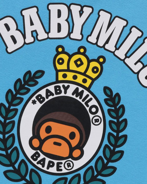 Dětské Mikiny Bape Milo Emblem Crewneck Blankyt | 78521HBUI