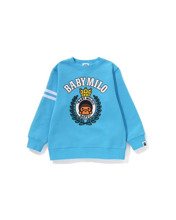 Dětské Mikiny Bape Milo Emblem Crewneck Blankyt | 78521HBUI