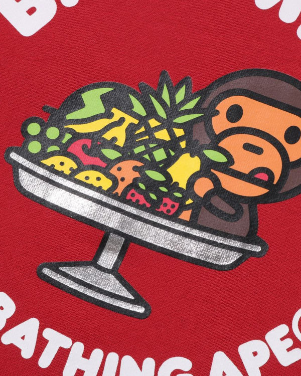 Dětské Mikiny Bape Milo Fruit Crewneck Světle Červené | 79436NCDU