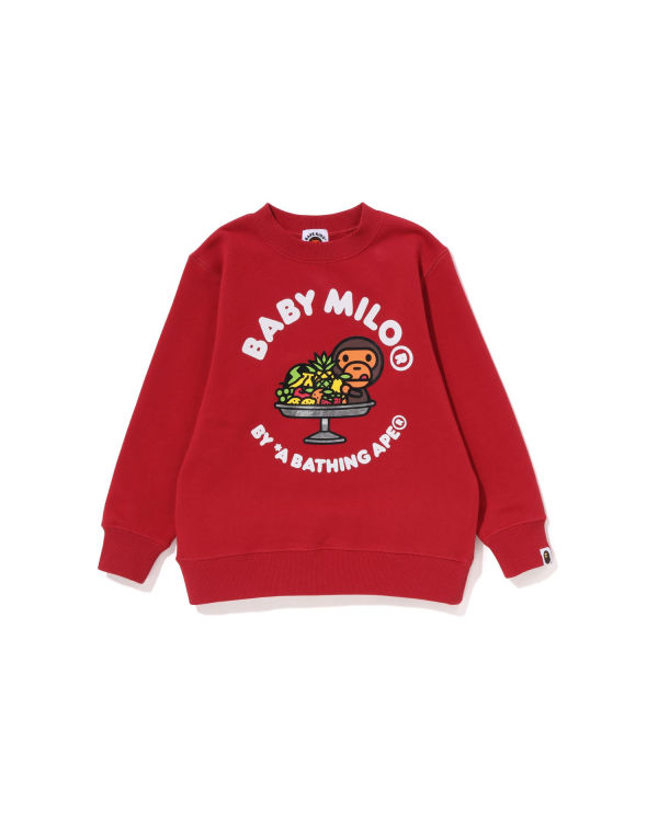 Dětské Mikiny Bape Milo Fruit Crewneck Světle Červené | 79436NCDU