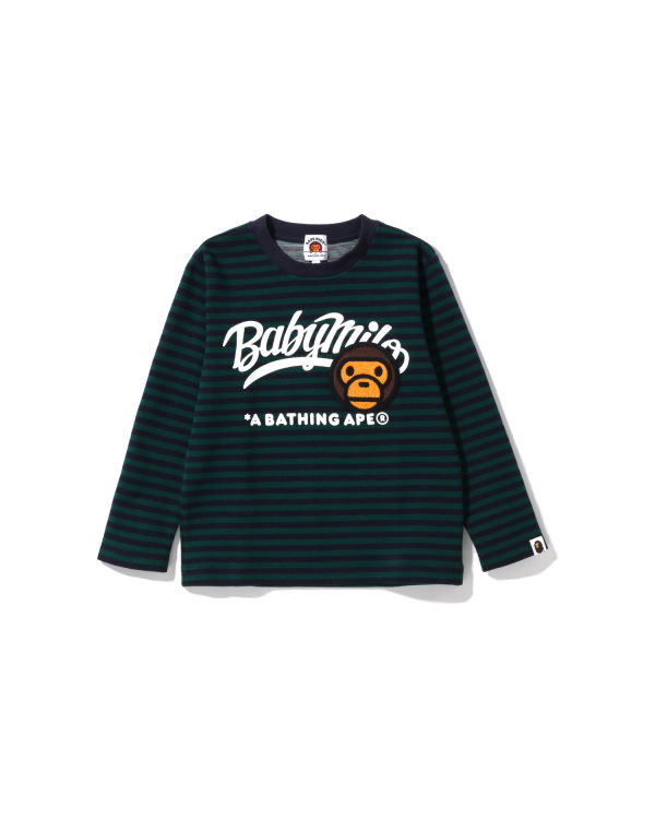 Dětské Mikiny Bape Milo Patch Hoop Crewneck Tmavě Zelene | 86072FQVU