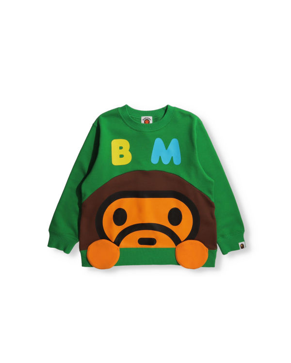 Dětské Mikiny Bape Milo crew neck Tyrkysové | 76543OGTU