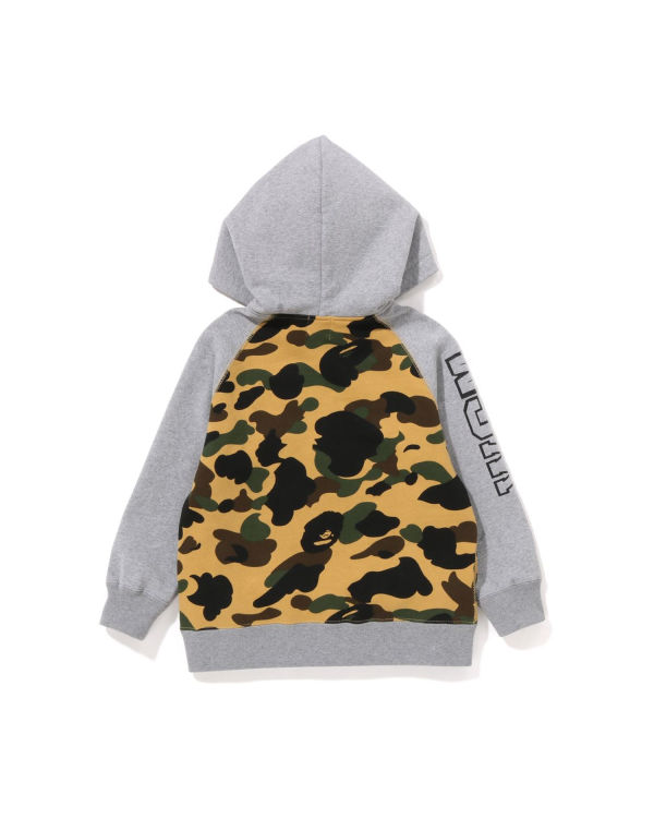 Dětské Mikiny S Kapucí Bape 1st Camo Shark Patch Zip Žluté | 19658OCVT