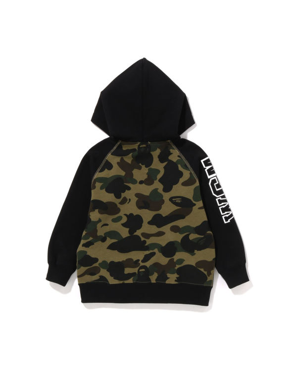 Dětské Mikiny S Kapucí Bape 1st Camo Shark Patch Zip Zelene | 80491IKDT