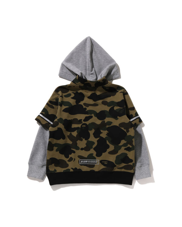 Dětské Mikiny S Kapucí Bape 1st Camo Závodní Layered Pullover Zelene | 40813KQWR