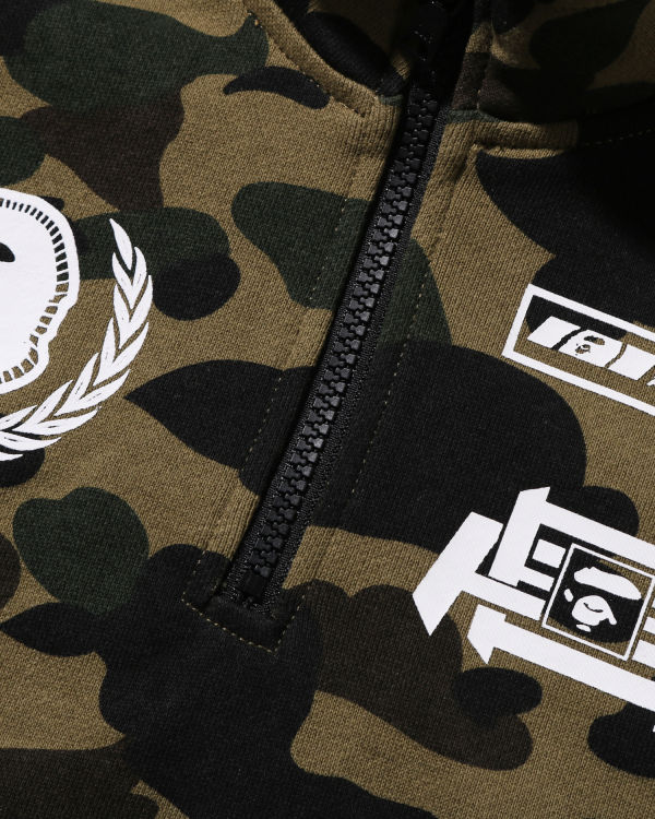 Dětské Mikiny S Kapucí Bape 1st Camo Závodní Layered Pullover Zelene | 40813KQWR