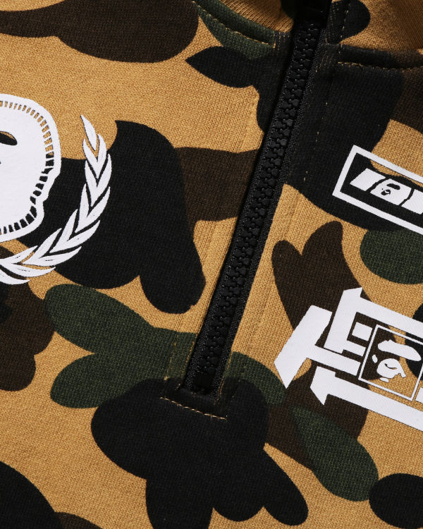 Dětské Mikiny S Kapucí Bape 1st Camo Závodní Layered Pullover Žluté | 78620UNPI