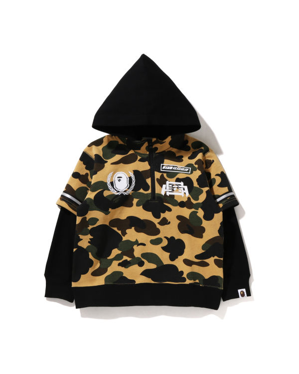 Dětské Mikiny S Kapucí Bape 1st Camo Závodní Layered Pullover Žluté | 78620UNPI