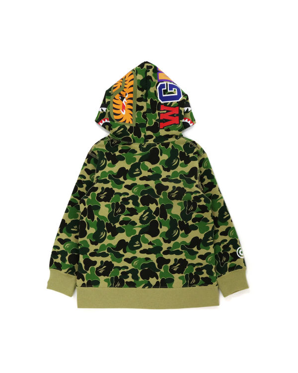 Dětské Mikiny S Kapucí Bape ABC Camo Shark Pullover Zelene | 20658DOTJ