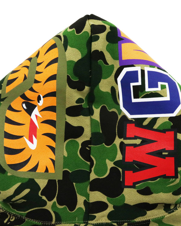 Dětské Mikiny S Kapucí Bape ABC Camo Shark Pullover Zelene | 20658DOTJ