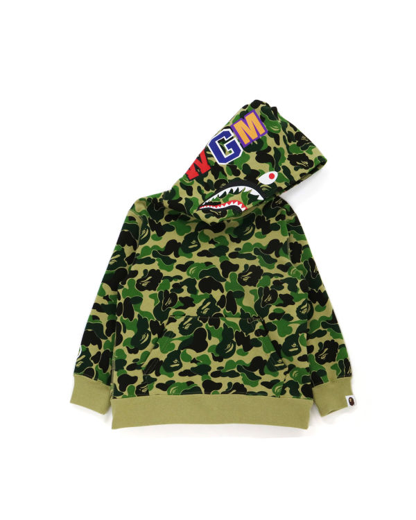 Dětské Mikiny S Kapucí Bape ABC Camo Shark Pullover Zelene | 20658DOTJ