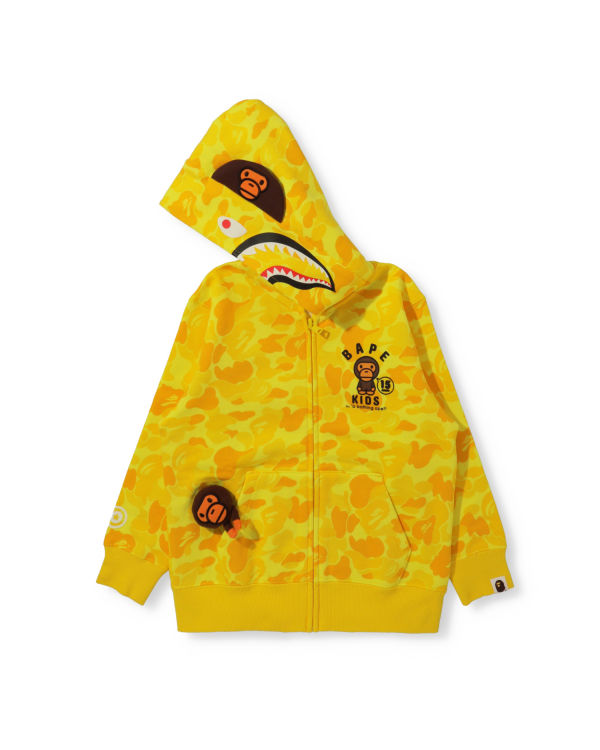 Dětské Mikiny S Kapucí Bape BK15th Anniversary ABC Camo Milo Zip Žluté | 20896GBTO