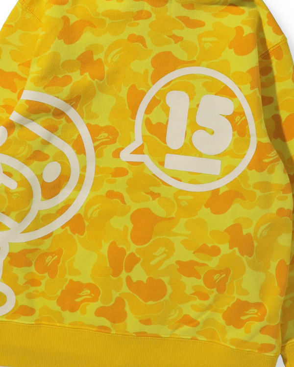 Dětské Mikiny S Kapucí Bape BK15th Anniversary ABC Camo Milo Zip Žluté | 20896GBTO