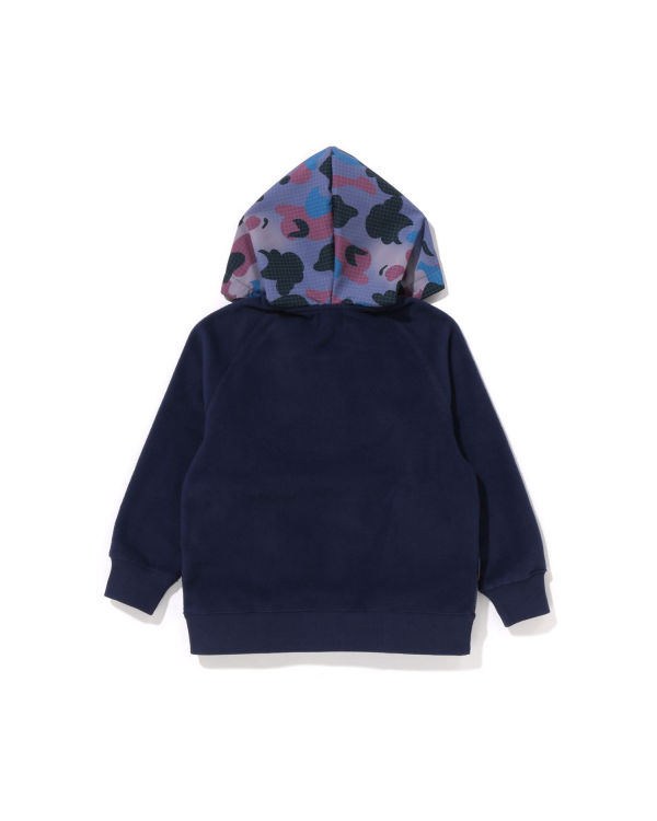 Dětské Mikiny S Kapucí Bape Grid Camo Half Snap Fleece Pullover Tmavě Blankyt Blankyt | 62934UAES