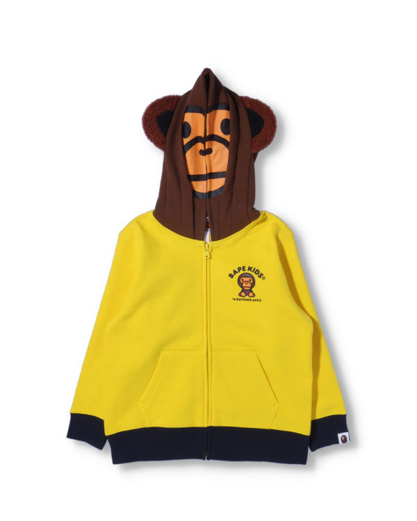 Dětské Mikiny S Kapucí Bape Milo Friends Zip Žluté | 46725WQAK