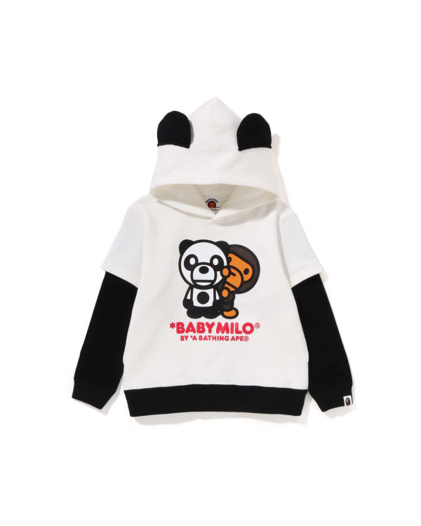 Dětské Mikiny S Kapucí Bape Milo Panda Layered Pullover Bílé | 83056BAUH