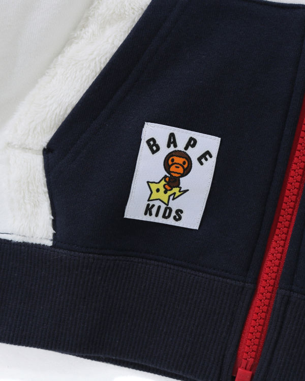 Dětské Mikiny S Kapucí Bape Milo Star Zip Tmavě Blankyt | 90153DEMP