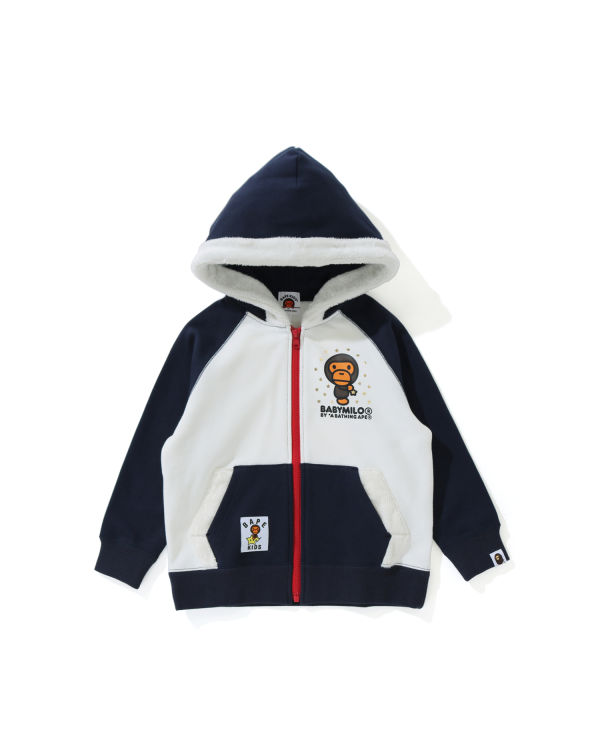 Dětské Mikiny S Kapucí Bape Milo Star Zip Tmavě Blankyt | 90153DEMP