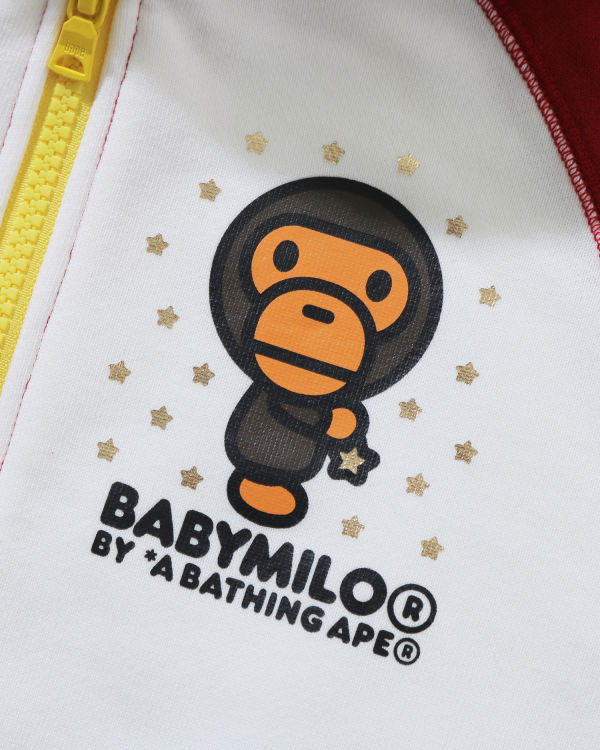 Dětské Mikiny S Kapucí Bape Milo Star Zip Světle Červené | 98752QRXK