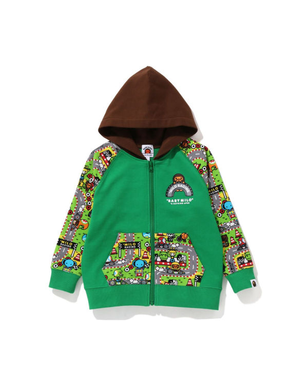 Dětské Mikiny S Kapucí Bape Milo Závodní Milo Face Zelene | 53062DVXF