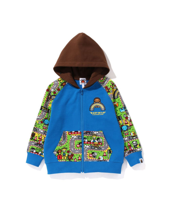 Dětské Mikiny S Kapucí Bape Milo Závodní Milo Face Blankyt | 54361DNVU
